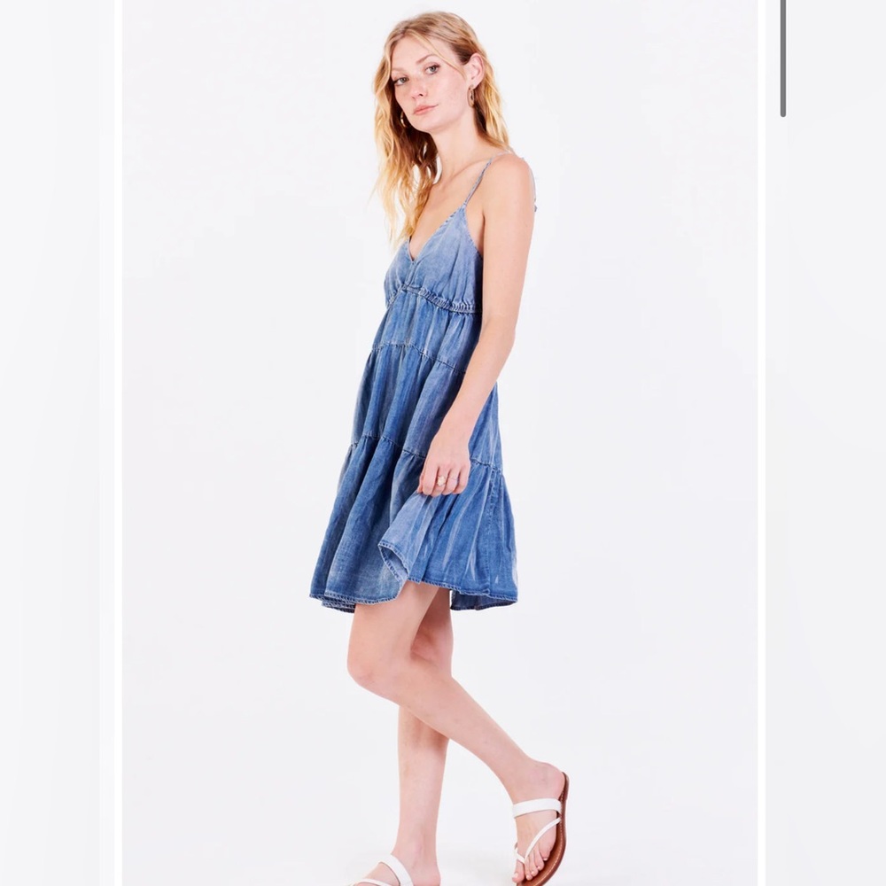 Dear John denim color tank dress size L